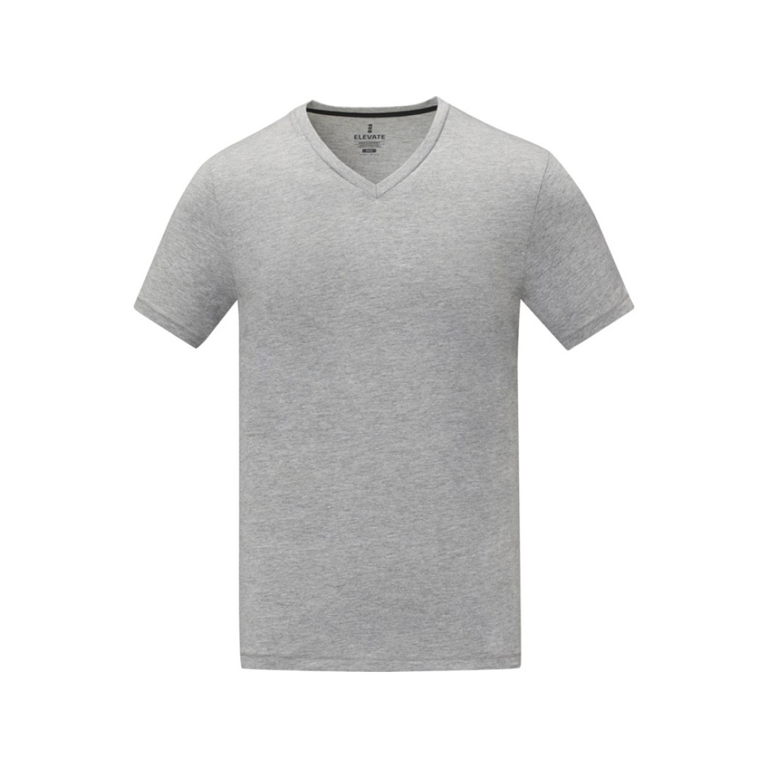 Somoto Мужская футболка с коротким рукавом и V-образным вырезом , серый яркий