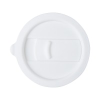 Java керамическая кружка емкостью 330 мл с силиконовой оберткой и пластиковой крышкой - Белый