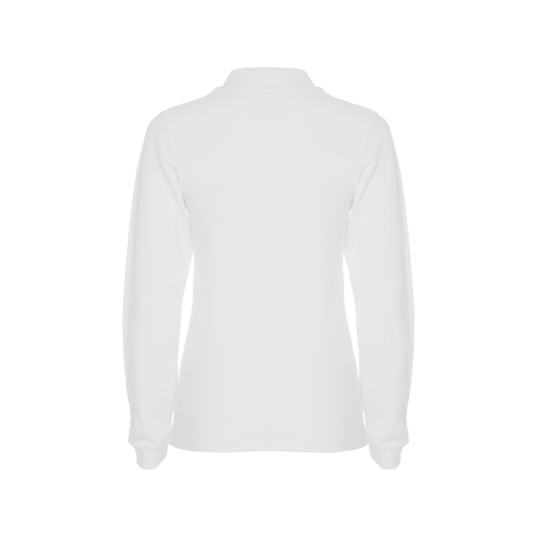 Рубашка поло "Estrella" женская с длинным рукавом, белый