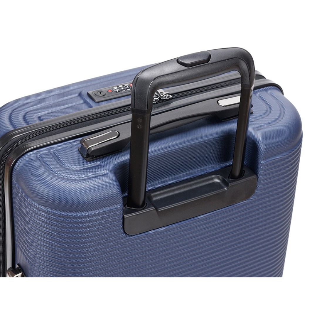 Чемодан TORBER Onego, синий, ABS-пластик, 59,5 х 39,5 х 24 см, 46 л