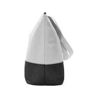 Сумка-холодильник Reviver с длинными ручками из нетканого переработанного материала RPET, белый/черный