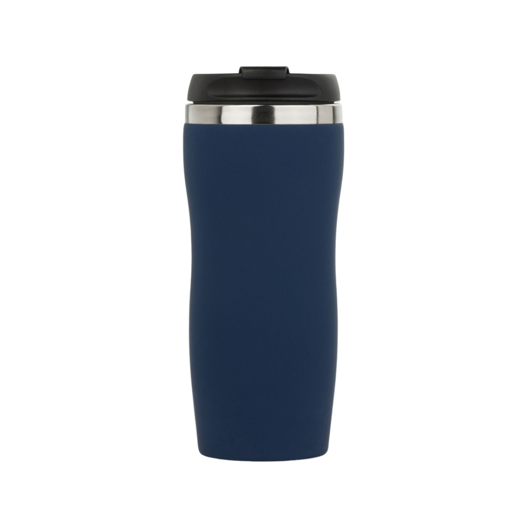 Термокружка "Double wall mug C1", soft touch, 350 мл, темно-синий