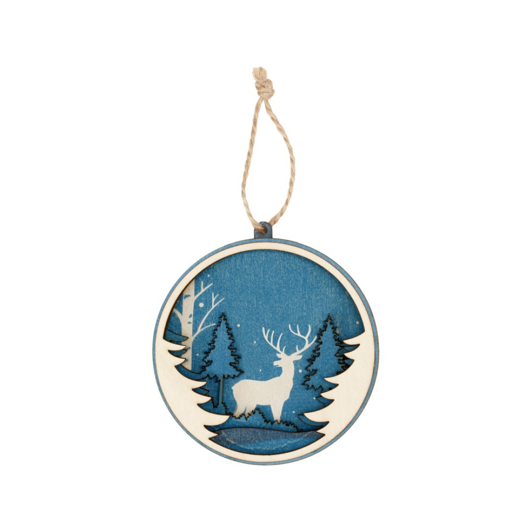 Подвеска деревянная многослойная «Рождественская встреча»