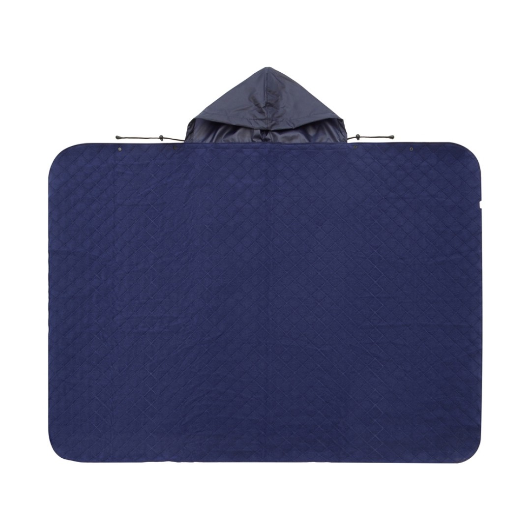 Пончо Cappy с капюшоном на липучке в мешке, темно-синий