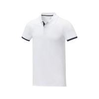 Morgan Двухцветное мужское поло с коротким рукавом , белый