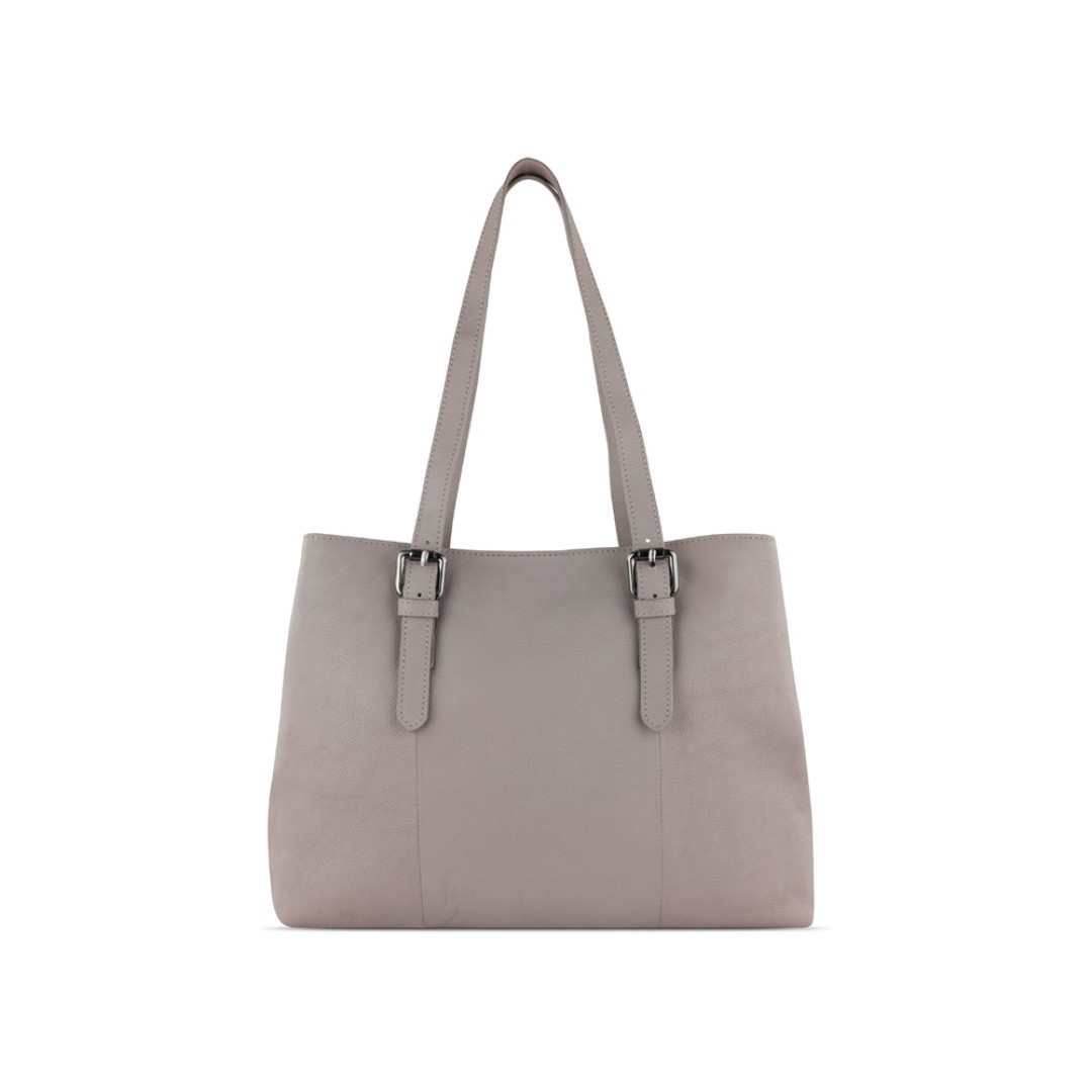 Сумка женская BUGATTI Bella, бежевая, воловья кожа/полиэстер, 33х14х25 см