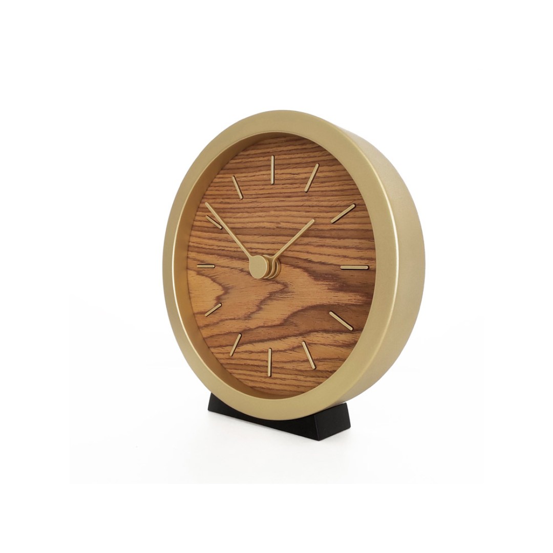 Часы настенные "Gracie" XS, натуральные с золотистым