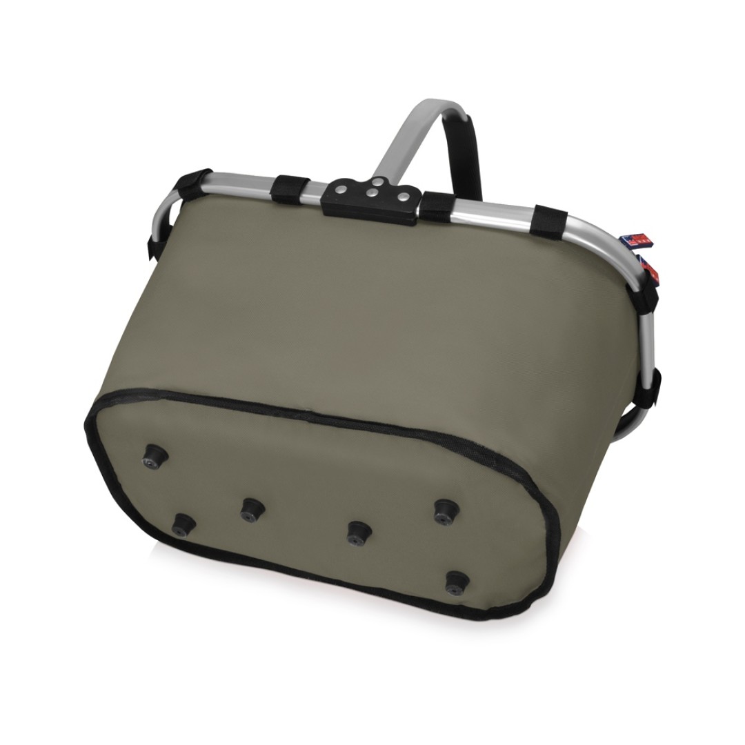 Изотермическая сумка-холодильник "FROST" складная с алюминиевой рамой, серый (Р)