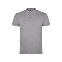 Рубашка поло "Star" мужская, серый меланж