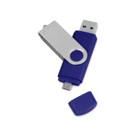 USB/micro USB-флешка 2.0 на 16 Гб «Квебек OTG», синий