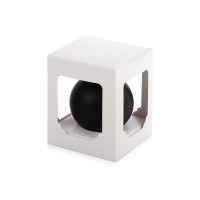 Стеклянный шар черный матовый, заготовка шара 6 см, цвет 83, матовый