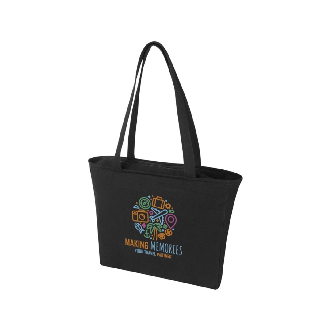 Weekender эко-сумка из переработанного материала Aware™ плотностью 500 г/м2 - Черный