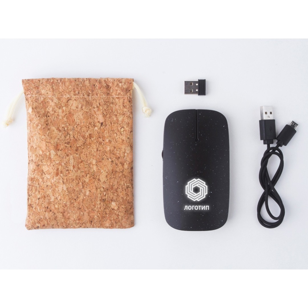 Беспроводная мышь c подсветкой «Pokket2 Eco», черный