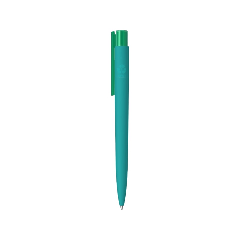 Шариковая ручка "RECYCLED PET PEN PRO K transparent GUM" soft-touch, бирюзовый