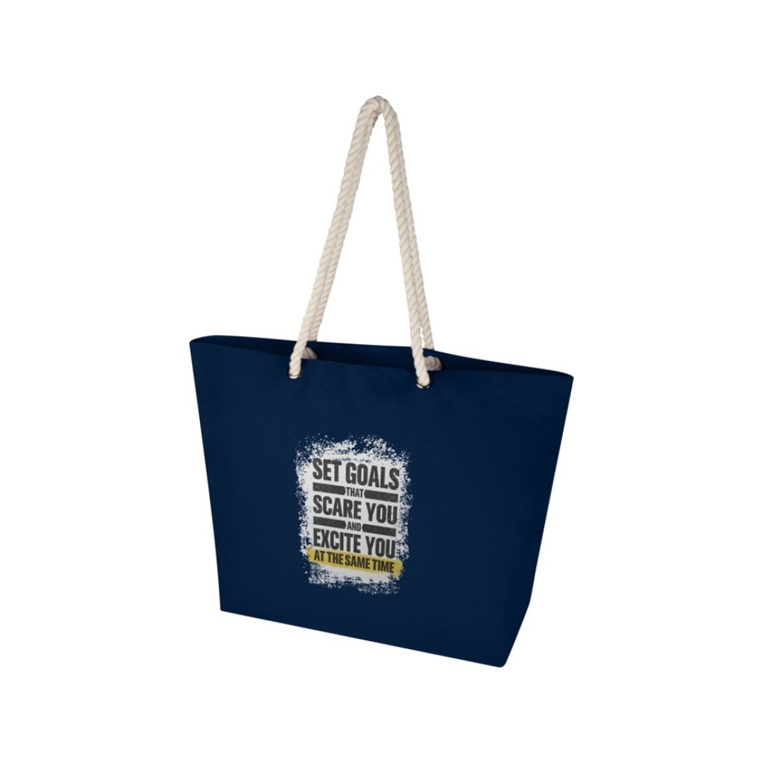 Florida пляжная эко-сумка из переработанного материала, сертифицированного по стандарту GRS, плотностью 270 г/м2 18L - Темно - синий