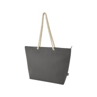 Panama пляжная эко-сумка-холодильник из переработанного материала, с ручками-шнурками 23L, серый