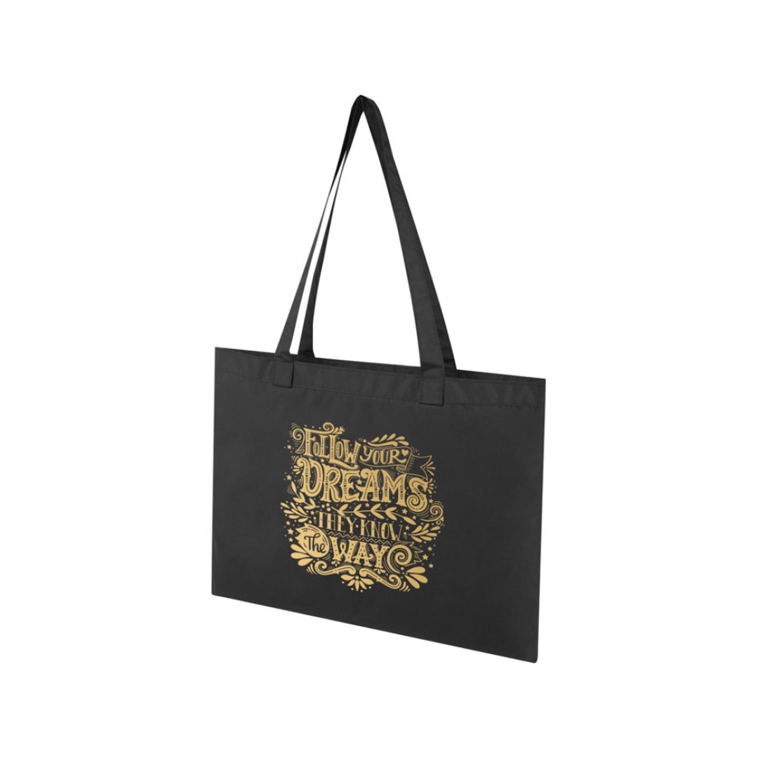 Kai круглая эко-сумка из переработанного материала, сертифицированного согласно GRS - сплошной черный