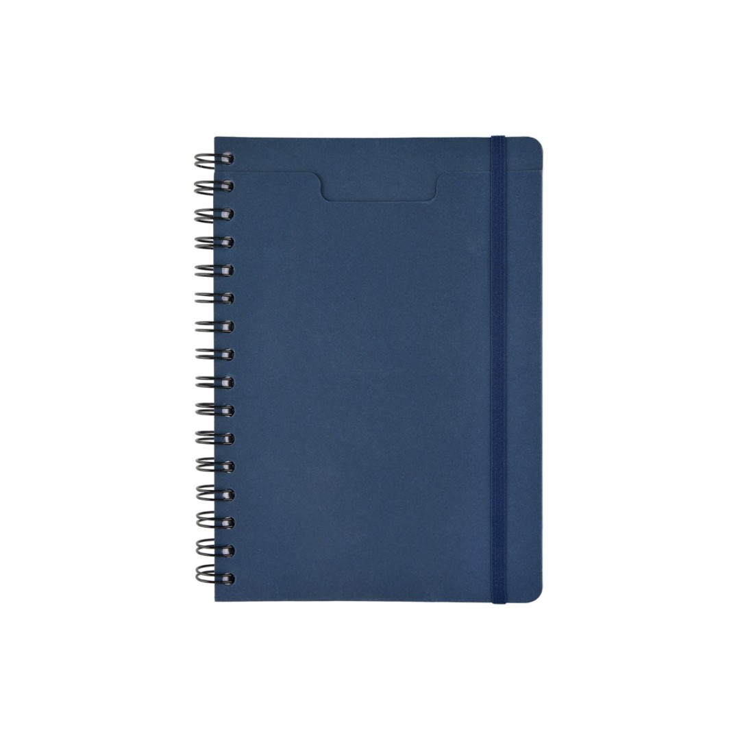 Ежедневник недатированный на гребне А5 "Pragmatic", темно-синий