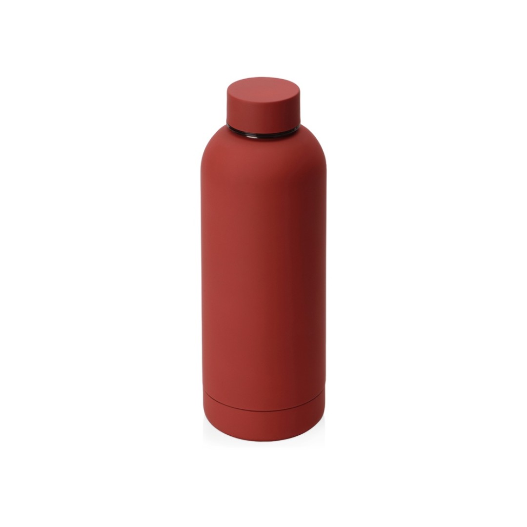 Вакуумная термобутылка "Cask" Waterline, soft touch, 500 мл, красный