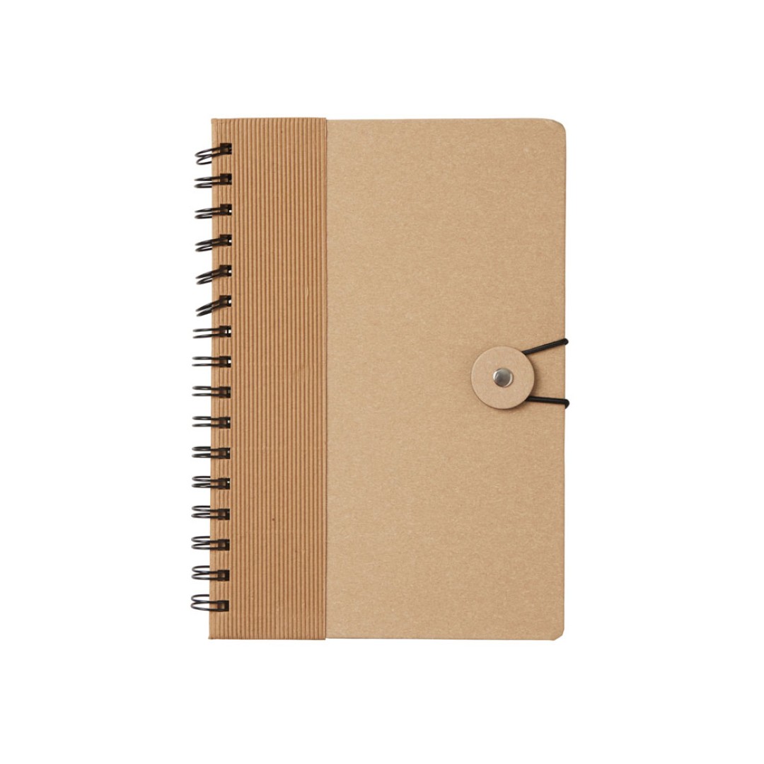 Крафтовый блокнот А5 в твердой обложке "Saharan Cypress", 80 листов 70 гр/м2 бумаги, натуральный