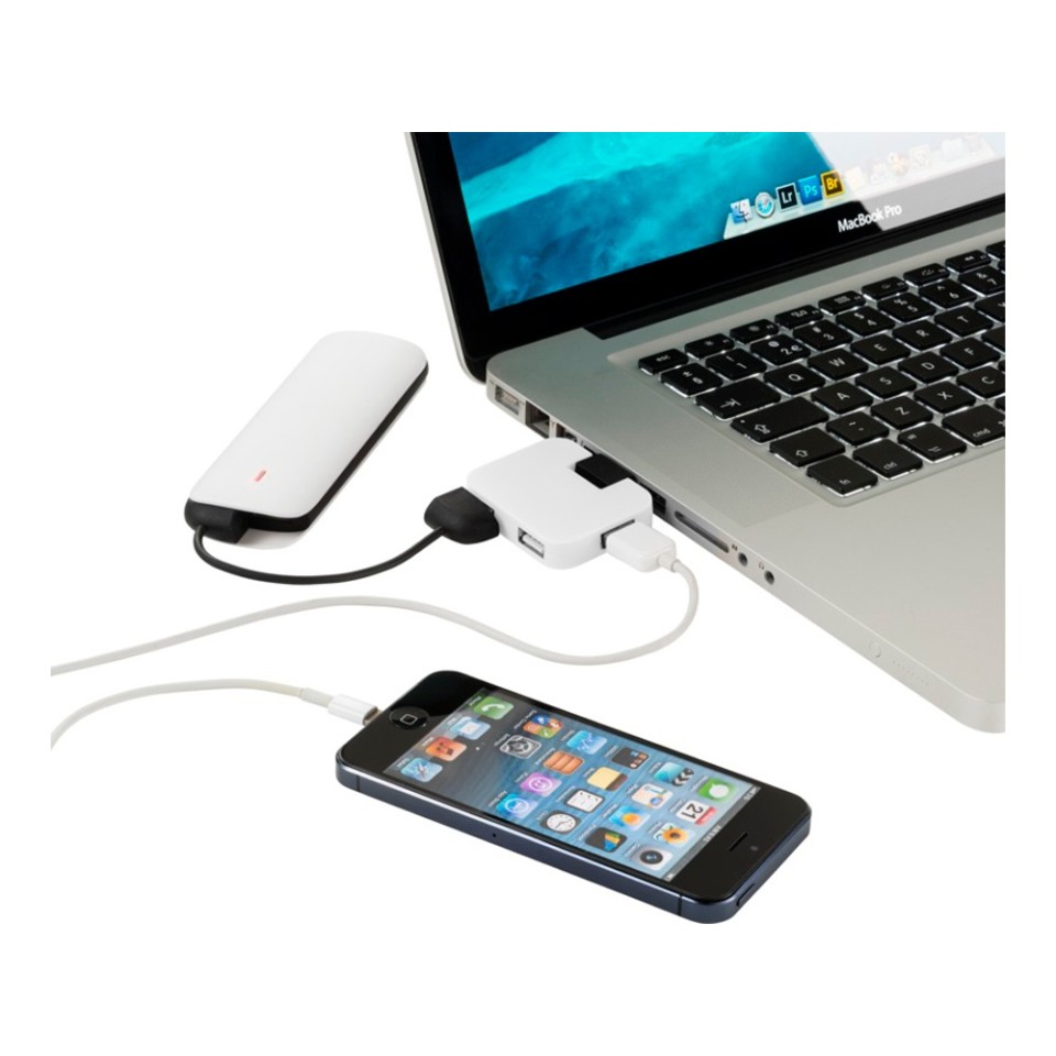 USB Hub "Gaia" на 4 порта, белый