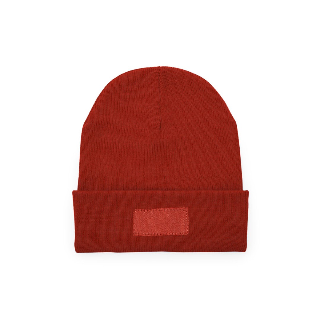 Вязаная шапка BULNES из двухслойного акрила, красный