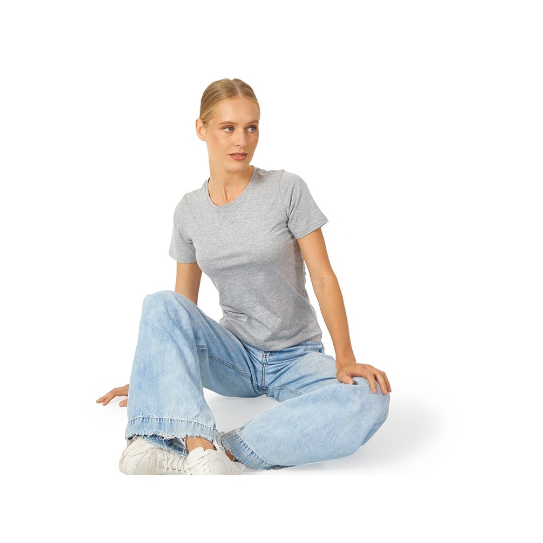 Футболка "Heavy Super Club" женская, серый меланж