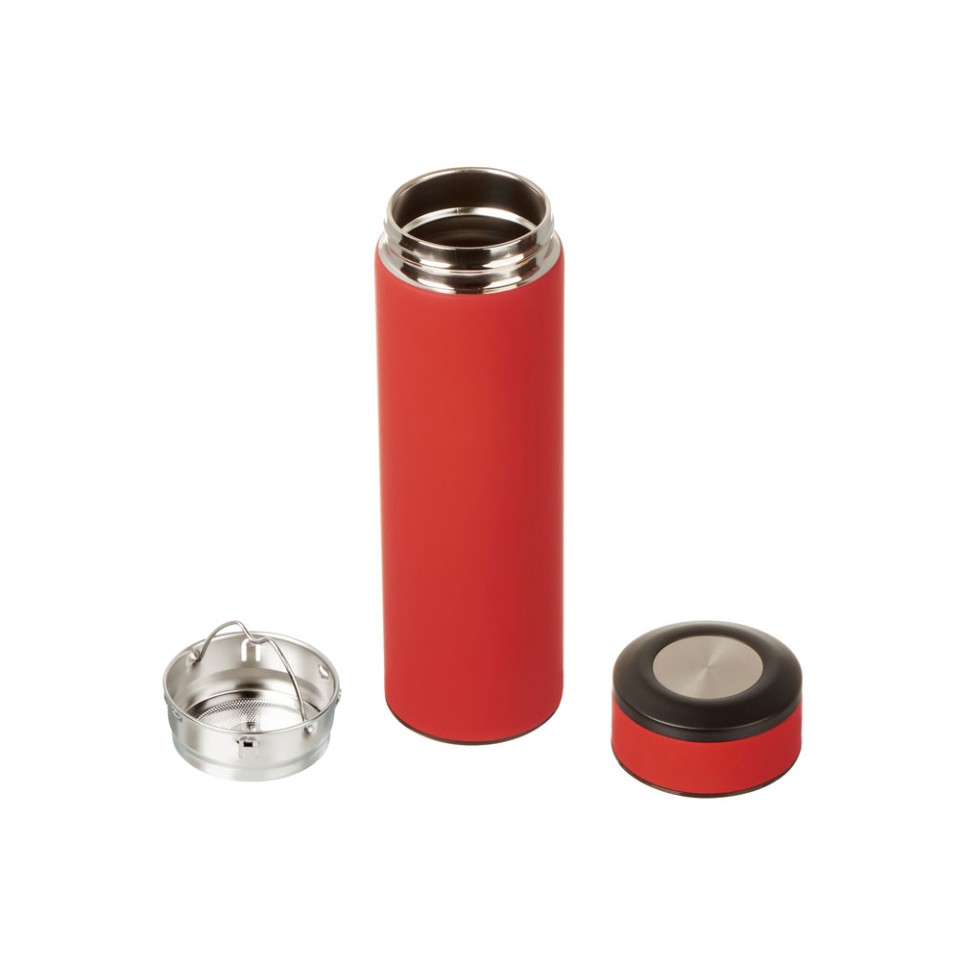 Вакуумный термос "Vacuum Flask C1", soft touch, 420мл, красный