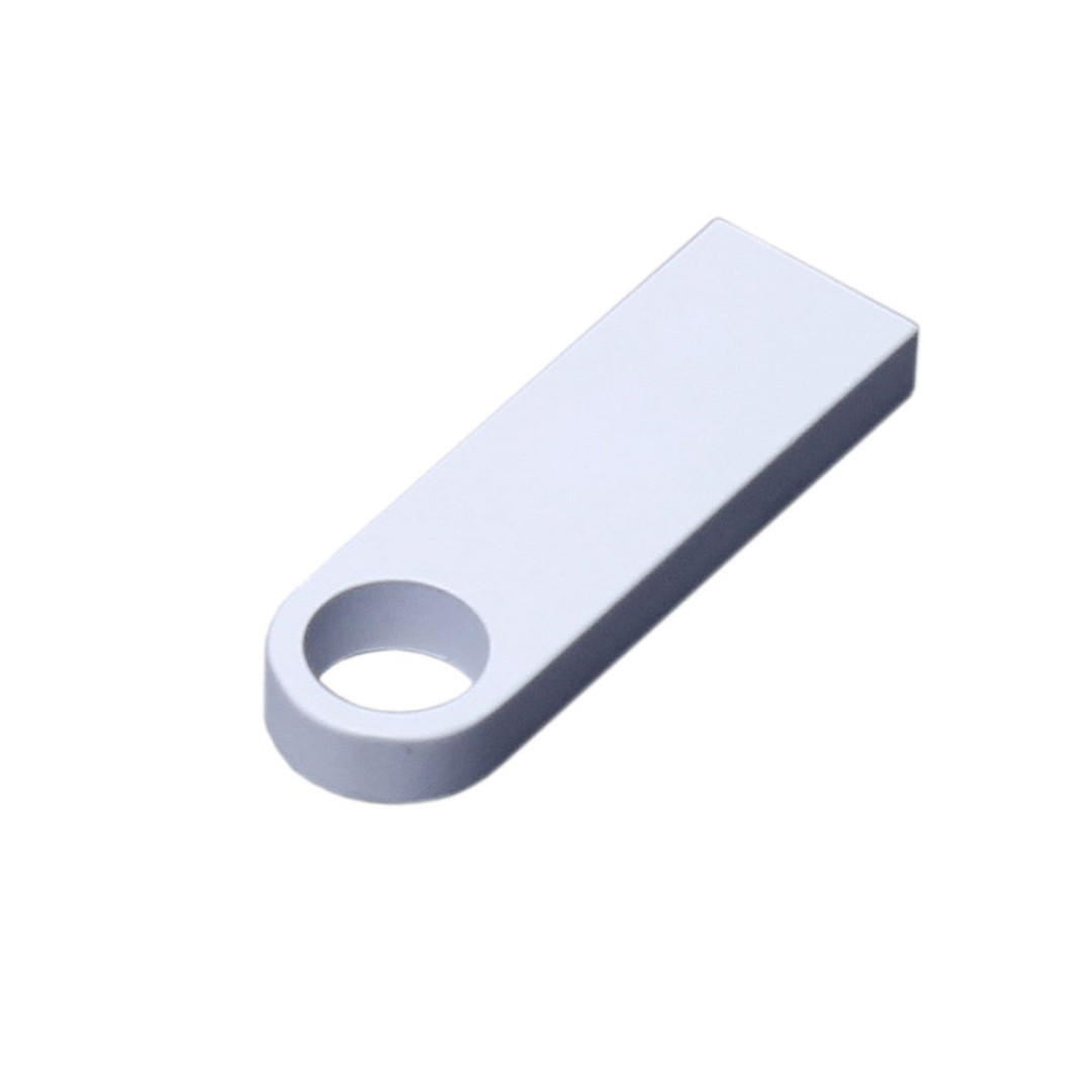 USB 2.0-флешка на 4 Гб с мини чипом и круглым отверстием, белый
