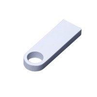 USB 2.0-флешка на 4 Гб с мини чипом и круглым отверстием, белый