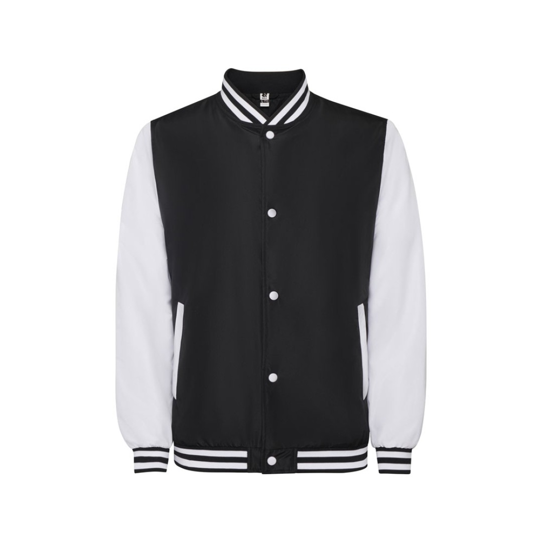 Бомбер утепленный «California» унисекс, черный/белый