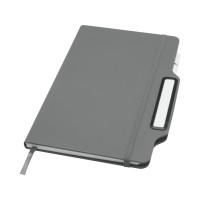 Nexus блокнот формата А5 в твердой обложке с ручкой и карандашом - Серый