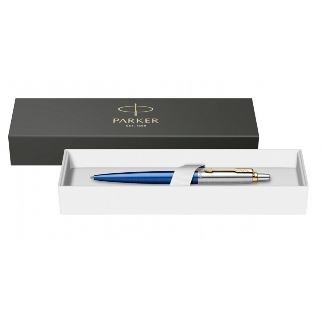 Шариковая ручка Parker Jotter SE 135 Lacquer Blue St.Steel GT, стержень: M, цвет чернил : blue, в подарочной упаковке