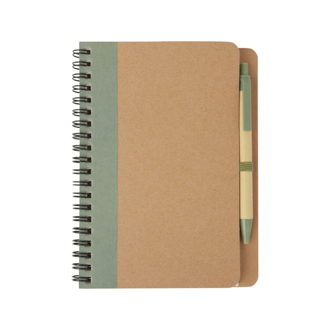 Блокнот "Priestly" с ручкой, зеленый яркий