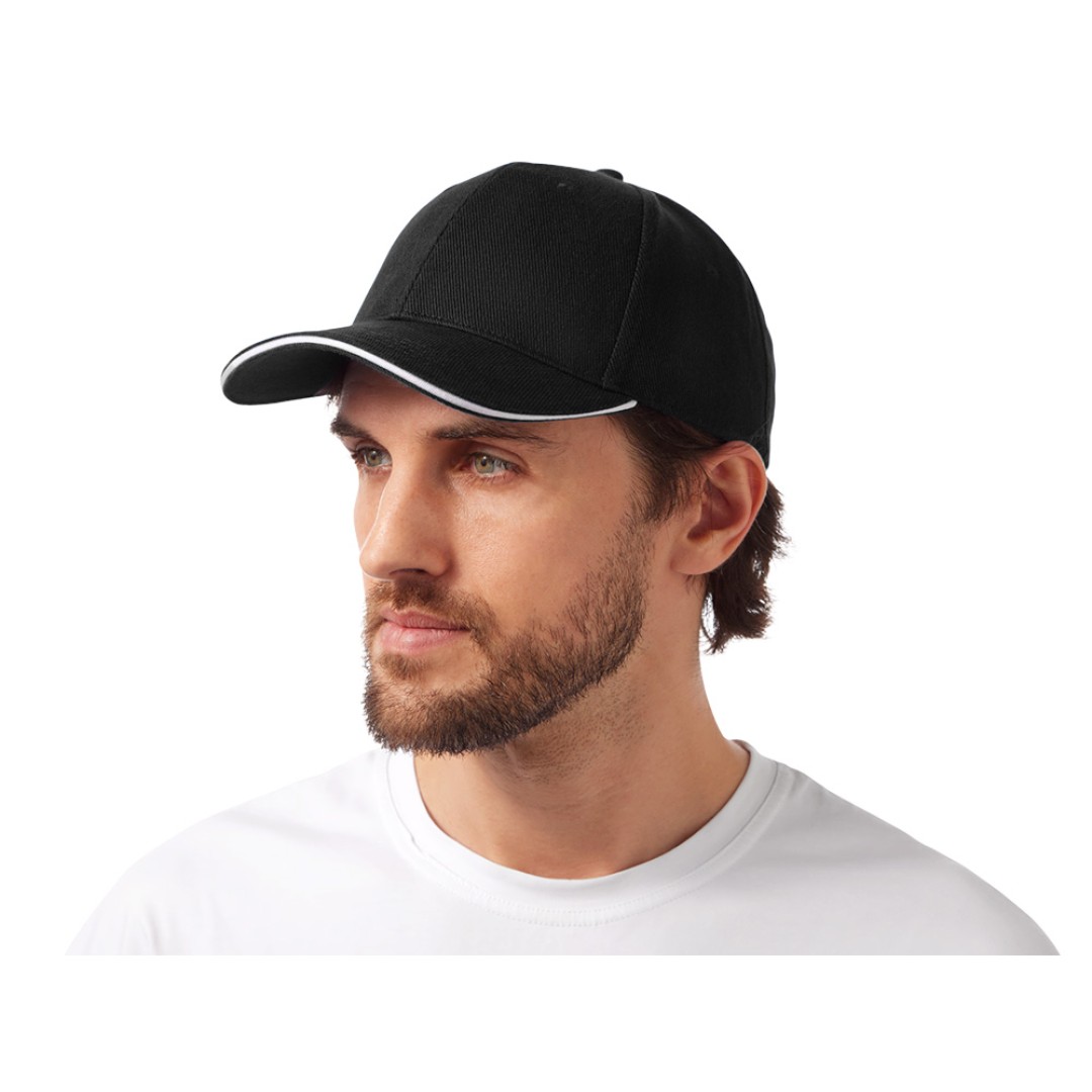 Бейсболка «Cancun», черный/белый