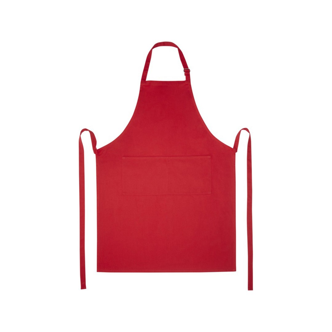 Фартук Andrea плотностью 240 г/м2 с регулируемой завязкой на шее - Красный