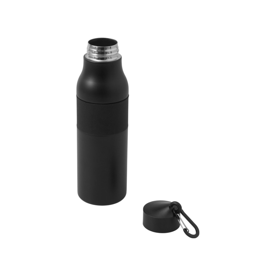 Вакуумная термобутылка с карабином «Saddle», 530 мл, черный