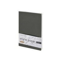 Тетрадь с каменной бумагой А5 "Carrara" 40 л., линейка, серый
