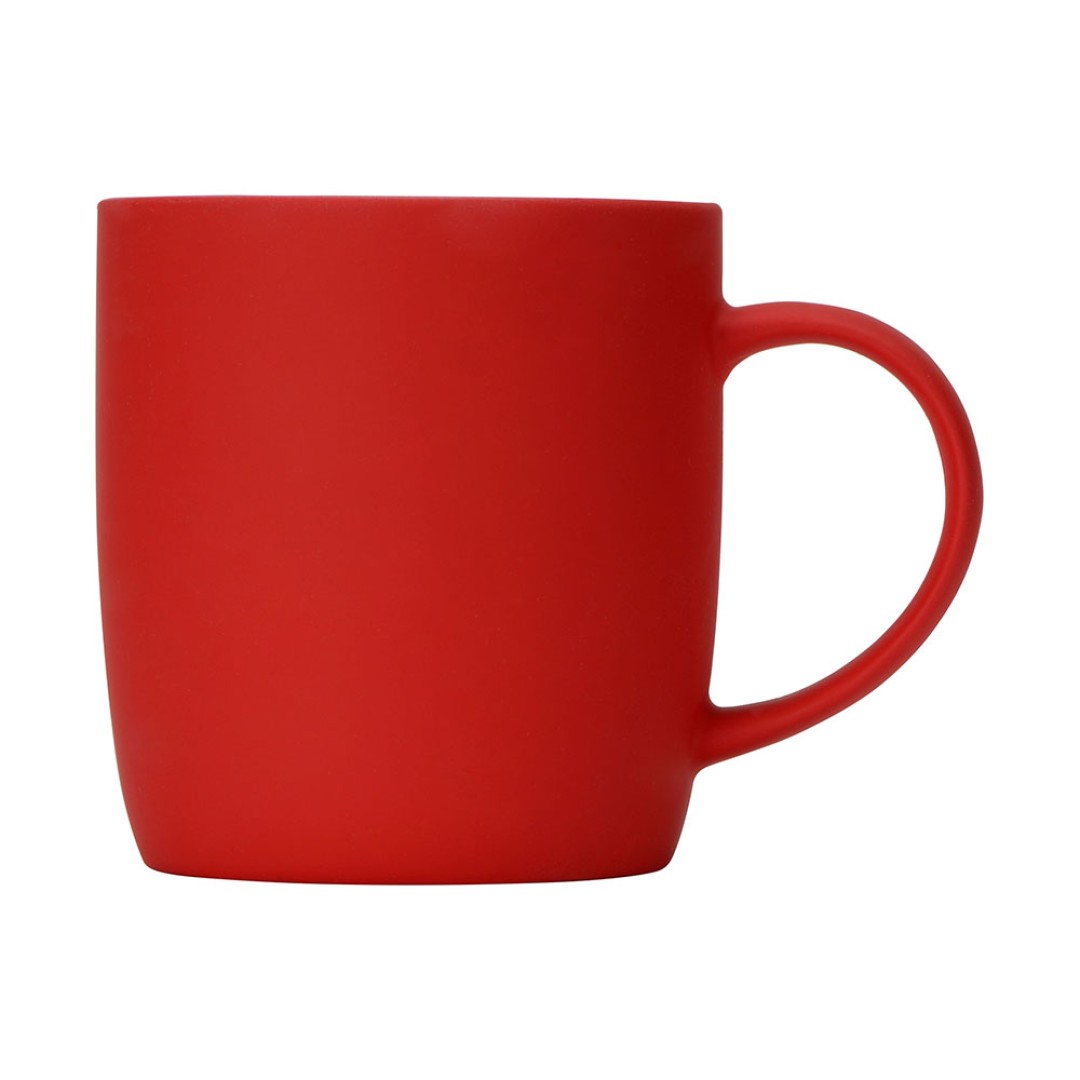Кружка с покрытием soft-touch "Dalgona", красный