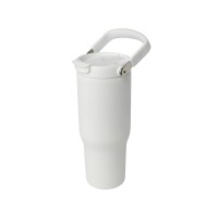 Термостакан Bronx объемом 900 мл из меди и переработанной нержавеющей стали, сертифицированной по стандарту RCS, с вакуумной изоляцией и крышкой с двойной функцией - Белый