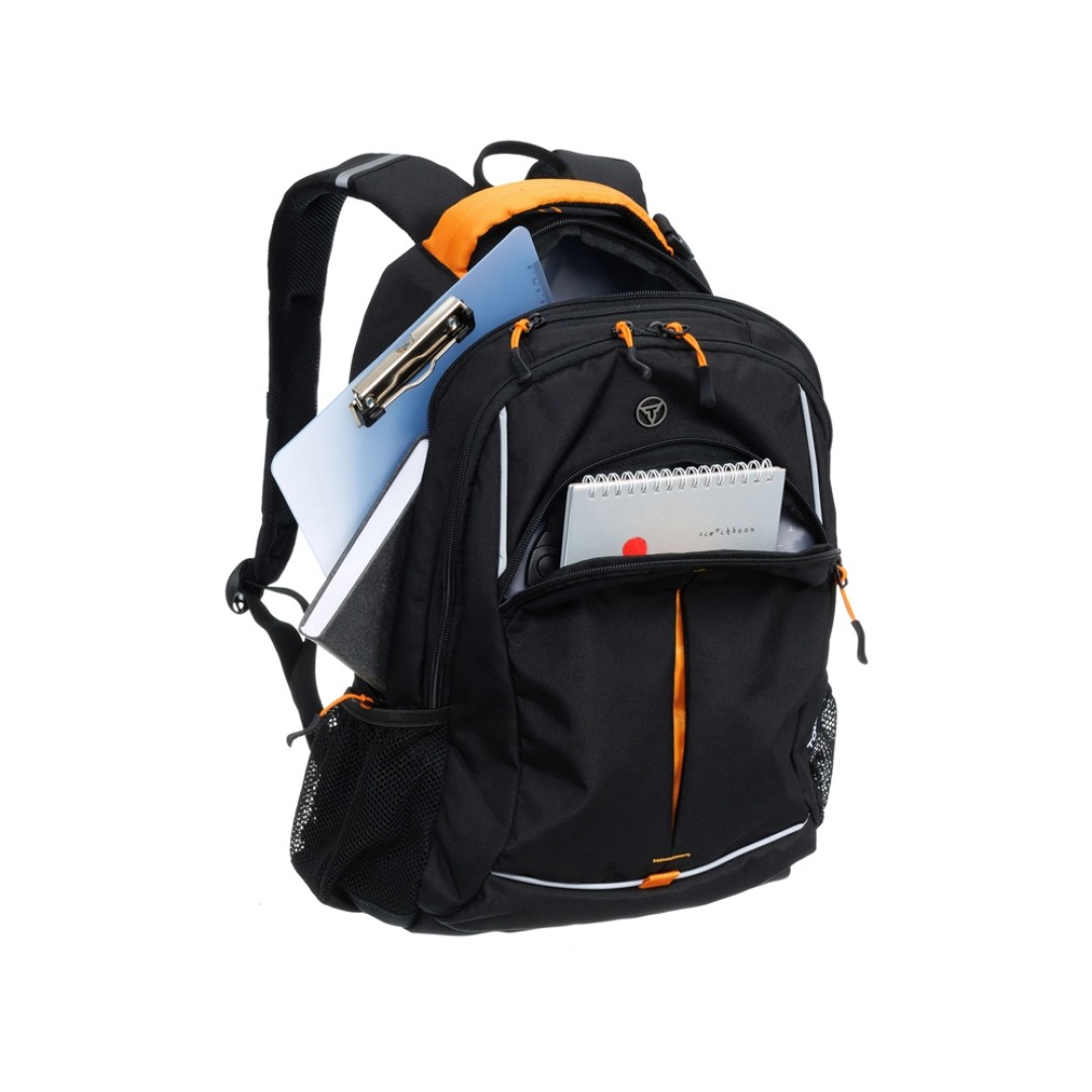 Рюкзак TORBER ROCKIT черный/оранжевый, полиэстер/добби, 32x15x46 см, 22 л