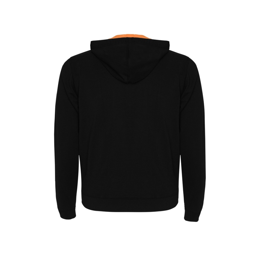 Толстовка на молнии "Fuji", черный/неоновый оранжевый