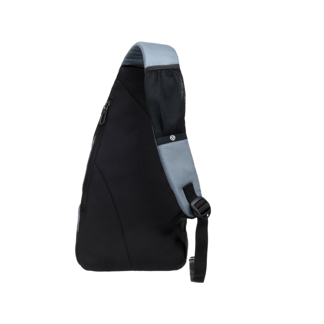 Рюкзак TORBER с одним плечевым ремнем, черный/серый, полиэстер/добби, 25x15x45 см, 7 л