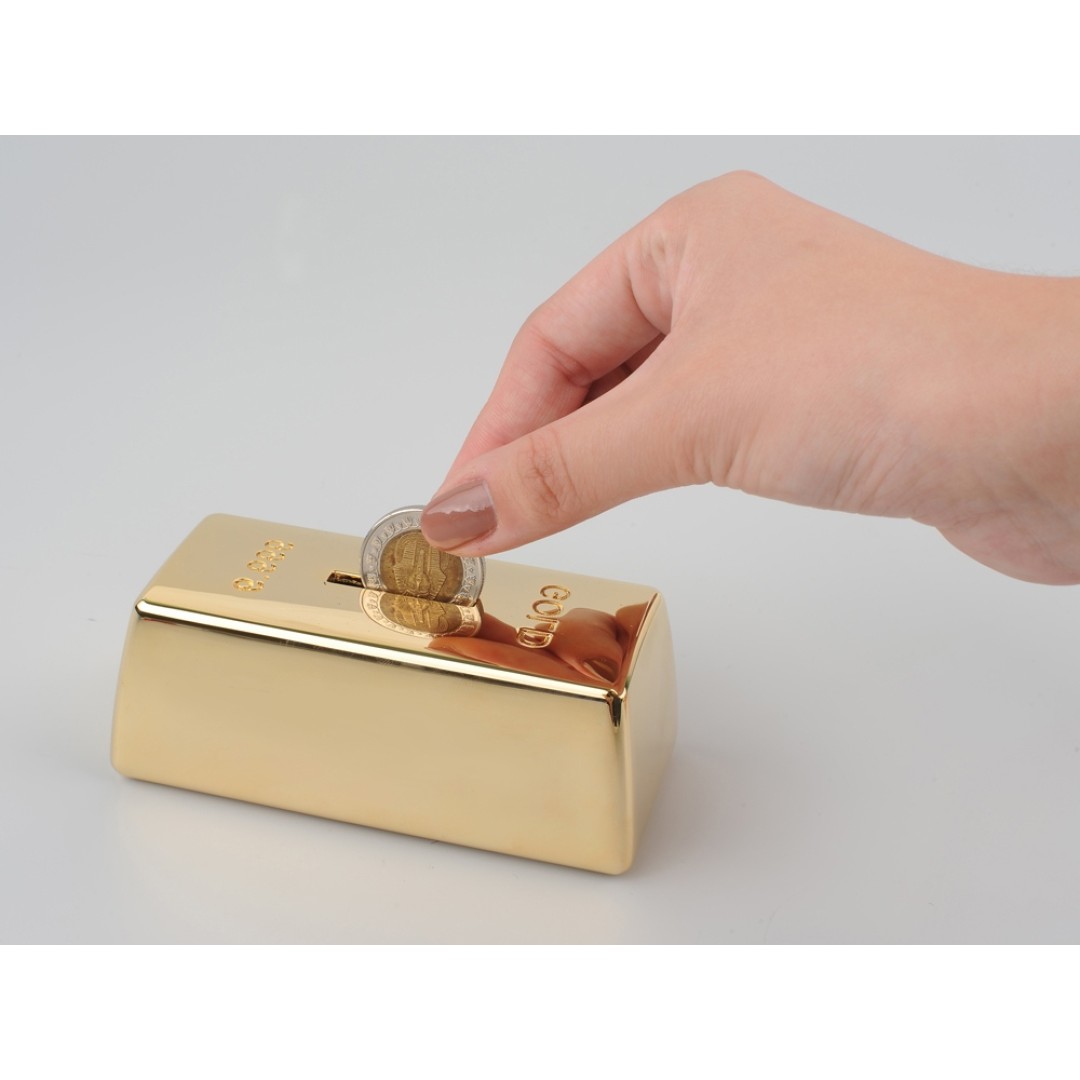 Копилка «Слиток золота», золотистый