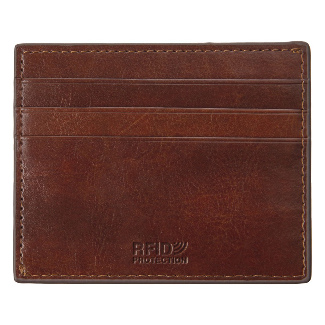 Картхолдер для 6 пластиковых карт с RFID-защитой "Fabrizio", коричневый