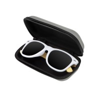 Солнцезащитные очки Rockwood с бамбуковыми дужками в сером футляре, белый