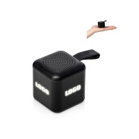 Портативная колонка TWS с подсветкой лого «Tiny», 3 Вт, черный