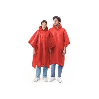 Пончо «Hawaii» c чехлом унисекс, красный