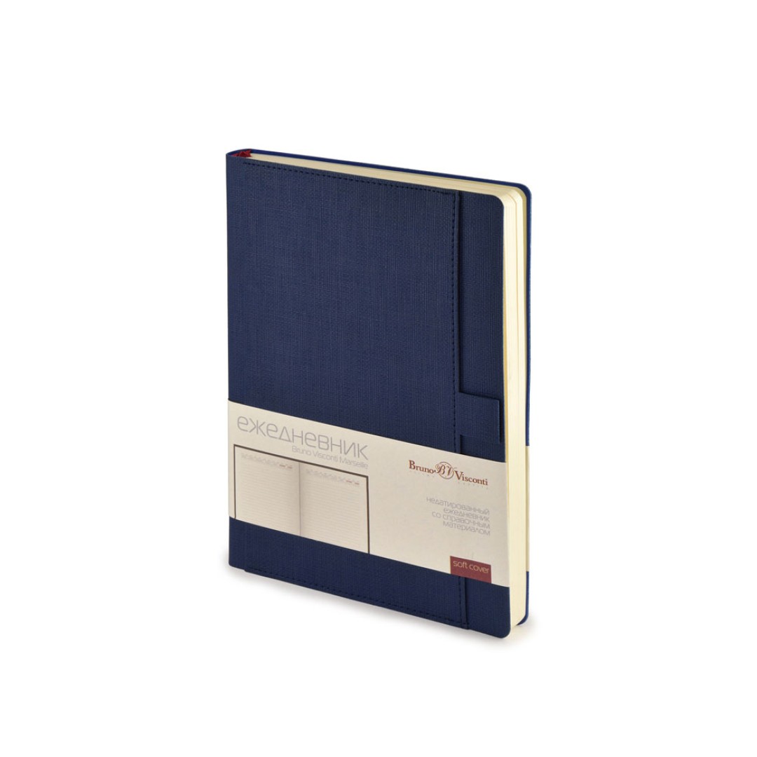 Ежедневник недатированный А5 "Marseille", темно-синий