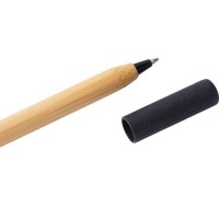 Вечный карандаш и ручка из бамбука "Black bamboo", натуральный и черный